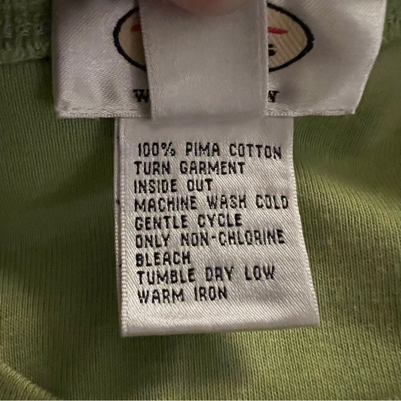 Talbots 1X Citrus Green Long Sleeve Pima Cotton Crew Neck Tee in EUC - Picture 5 of 5